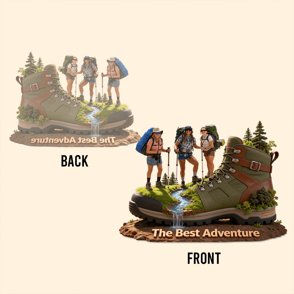 Love Hiking - Personalized Hiking Custom Shaped Acrylic Plaque