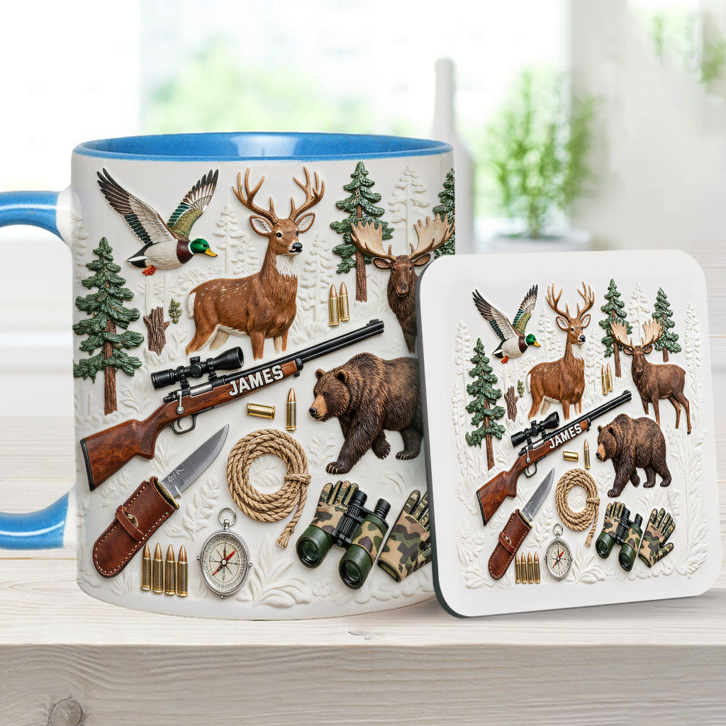 Love Hunting - Personalized Hunting Accent Mug & Coaster