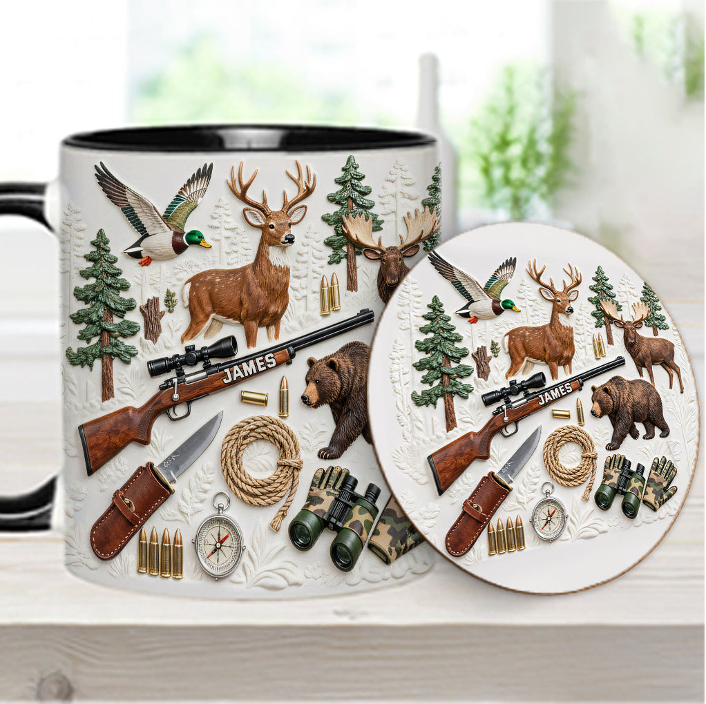 Love Hunting - Personalized Hunting Accent Mug & Coaster