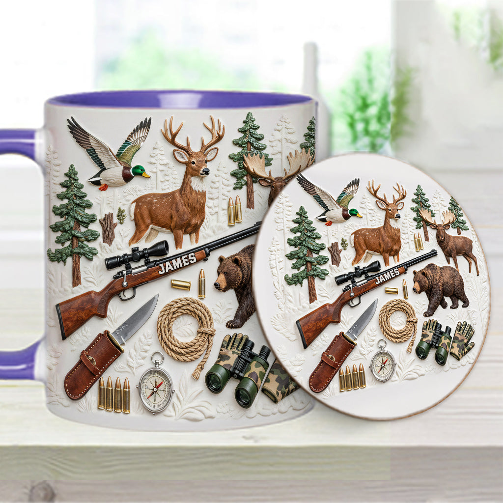 Love Hunting - Personalized Hunting Accent Mug & Coaster