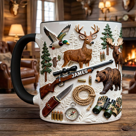 Love Hunting - Personalized Hunting Accent Mug & Coaster