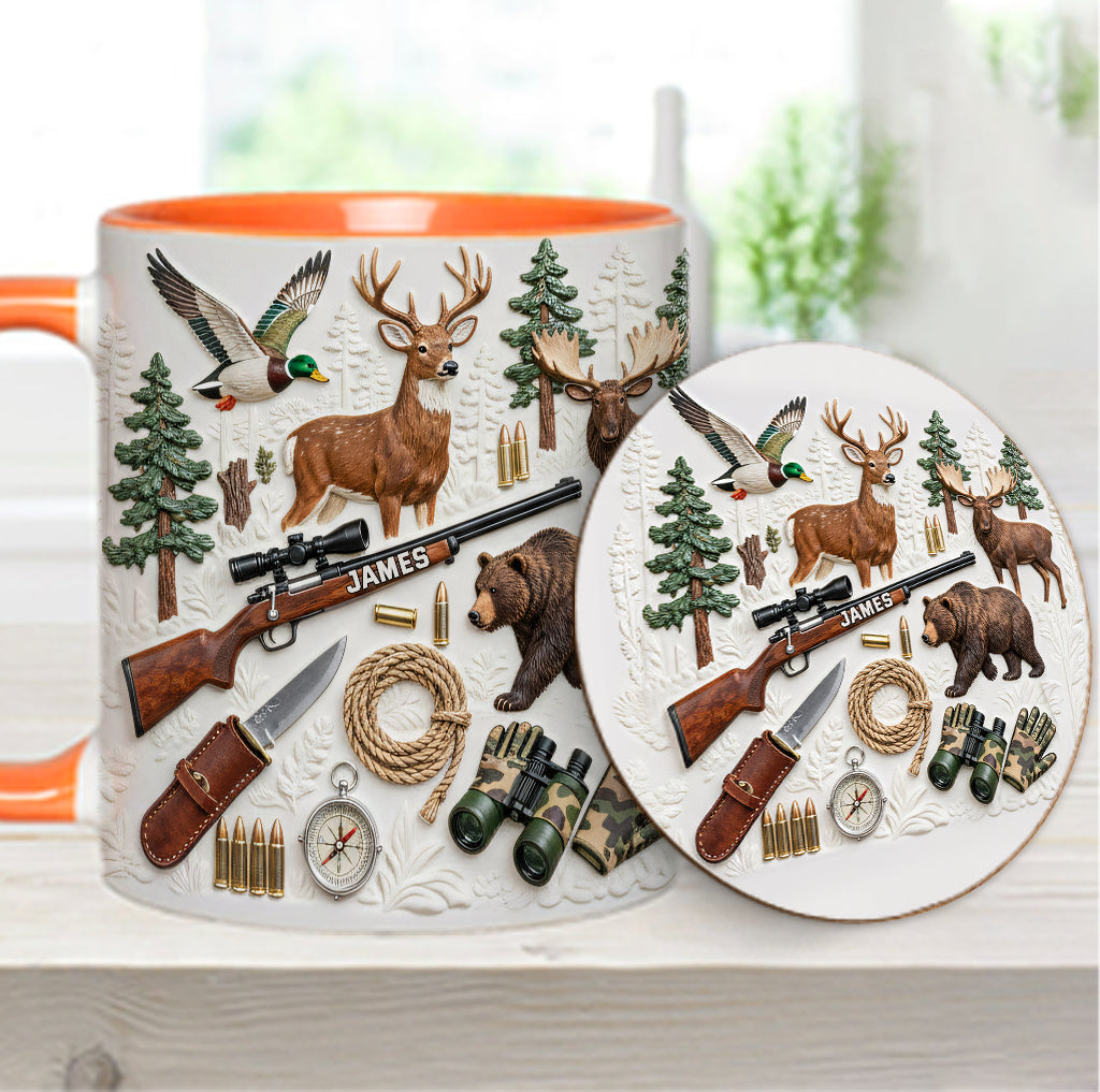 Love Hunting - Personalized Hunting Accent Mug & Coaster