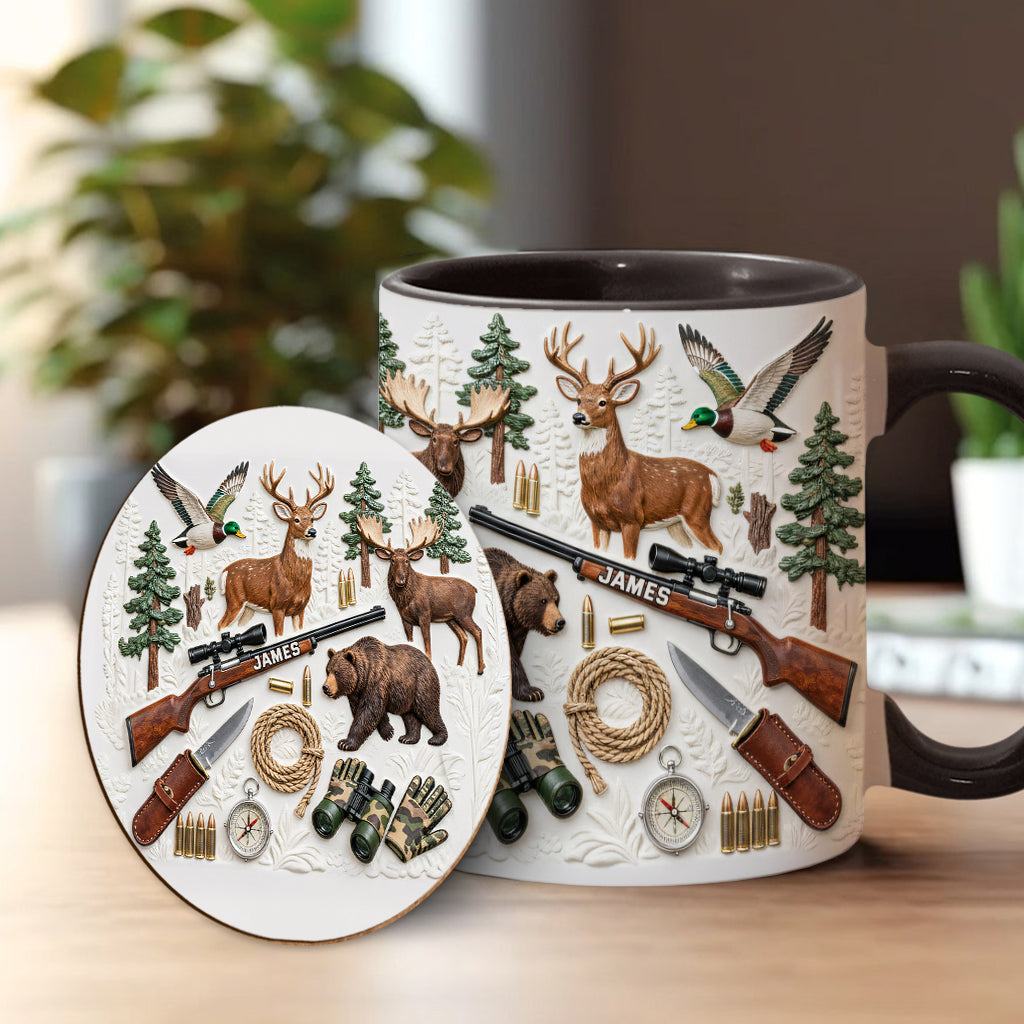 Love Hunting - Personalized Hunting Accent Mug & Coaster