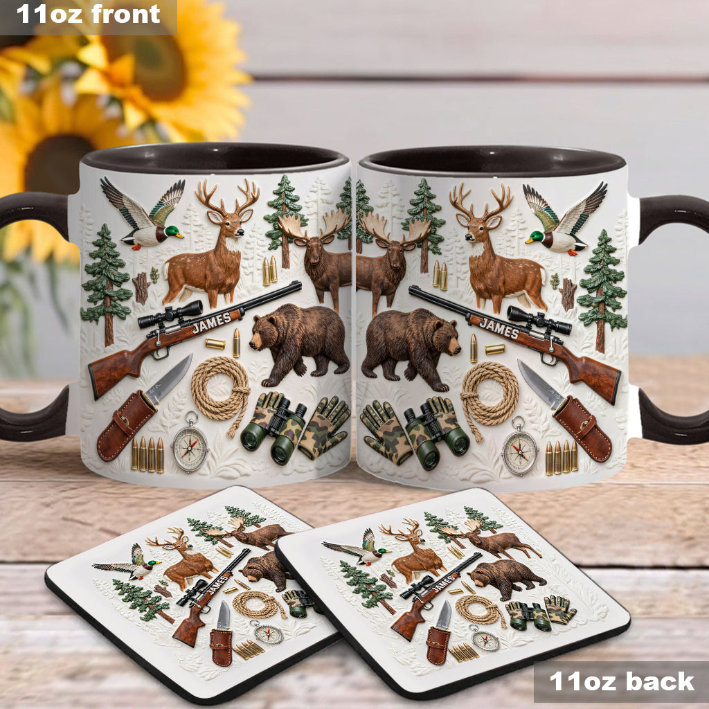 Love Hunting - Personalized Hunting Accent Mug & Coaster
