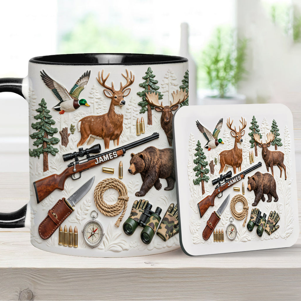 Love Hunting - Personalized Hunting Accent Mug & Coaster