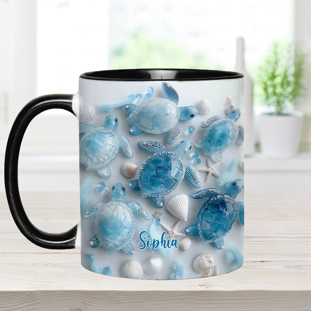 Ocean Spirit Turtle - Personalized Turtle Accent Mug