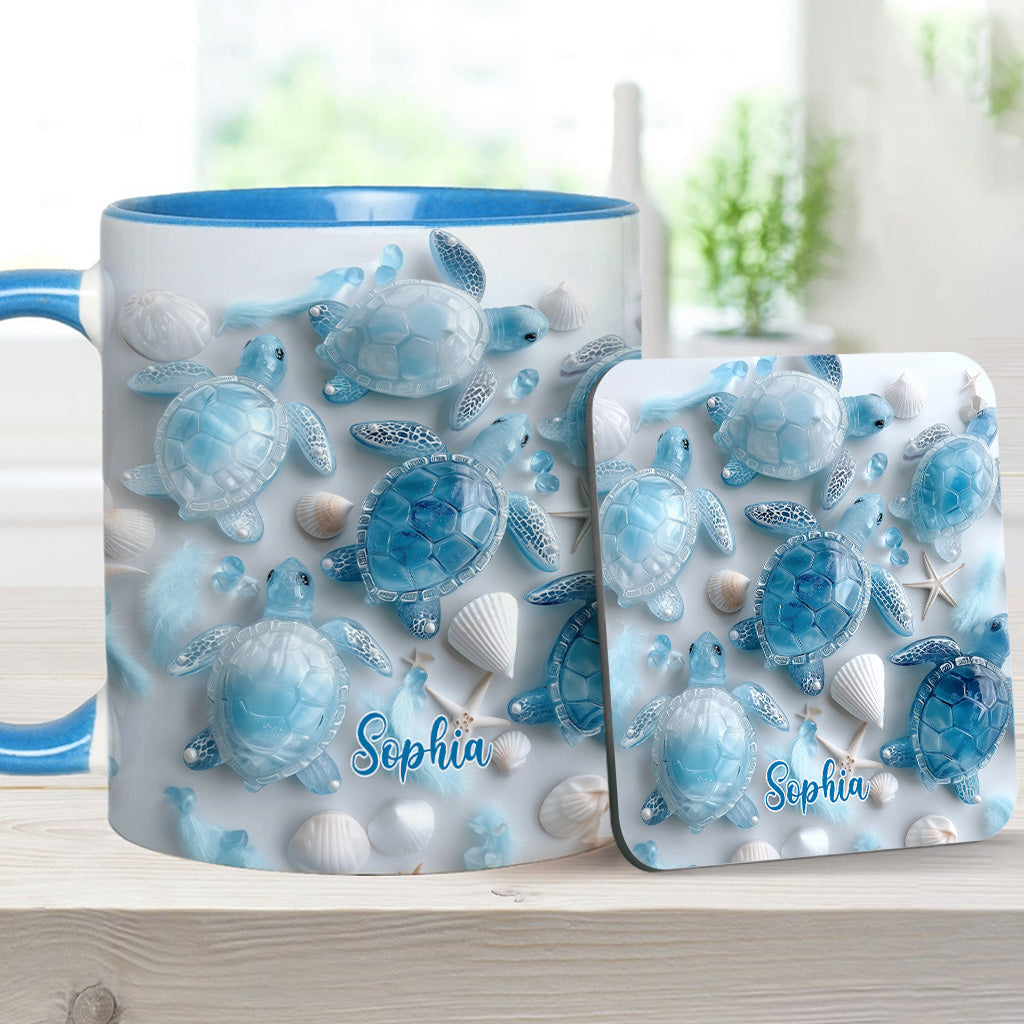 Ocean Spirit Turtle - Personalized Turtle Accent Mug