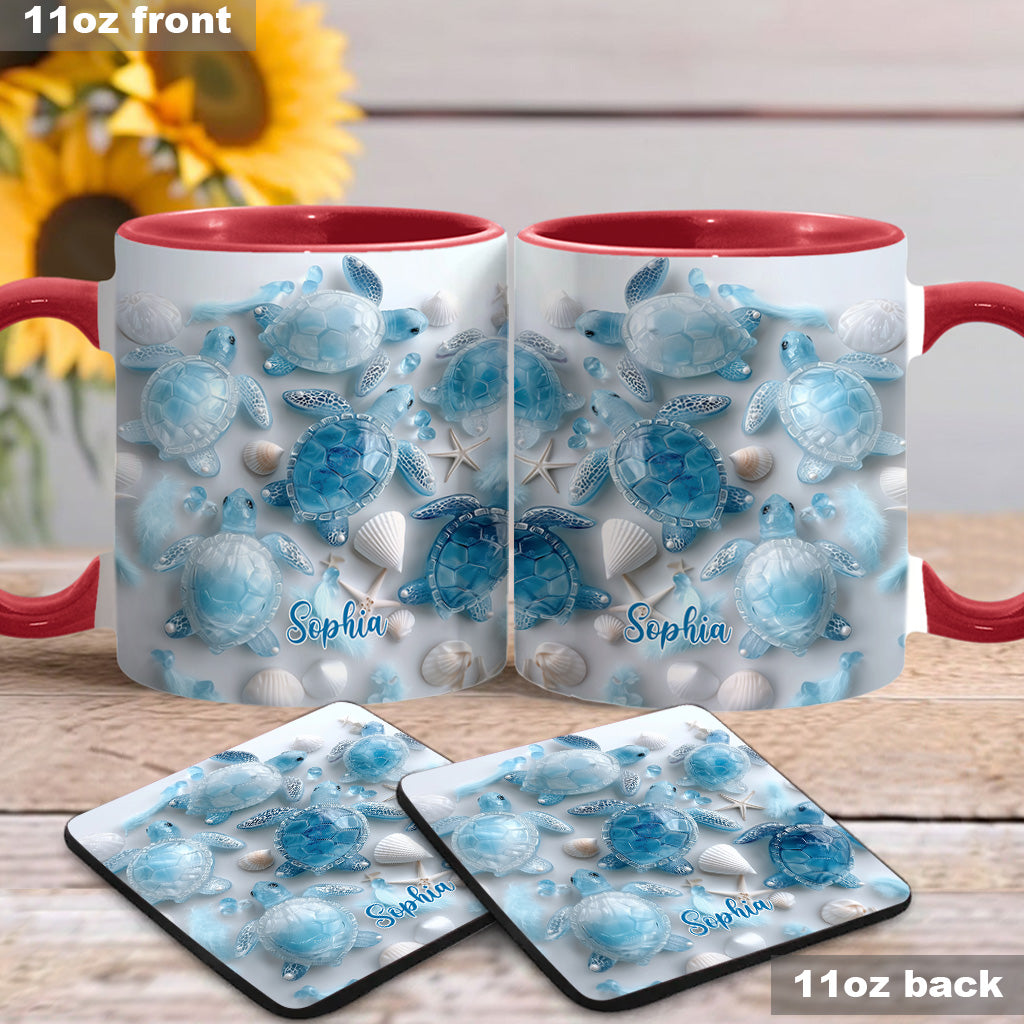 Ocean Spirit Turtle - Personalized Turtle Accent Mug