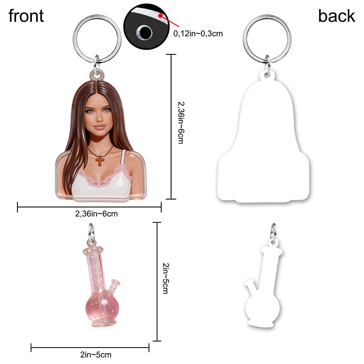 Stoners & Smokers - Personalized Weed Keychain With Charms