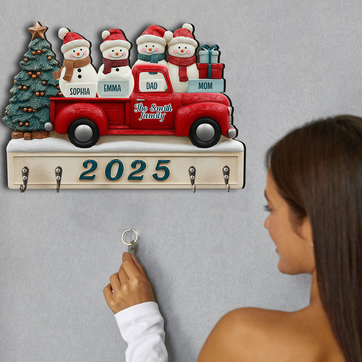 Welcome Home - Personalized Family Custom Shaped Hanging Rack