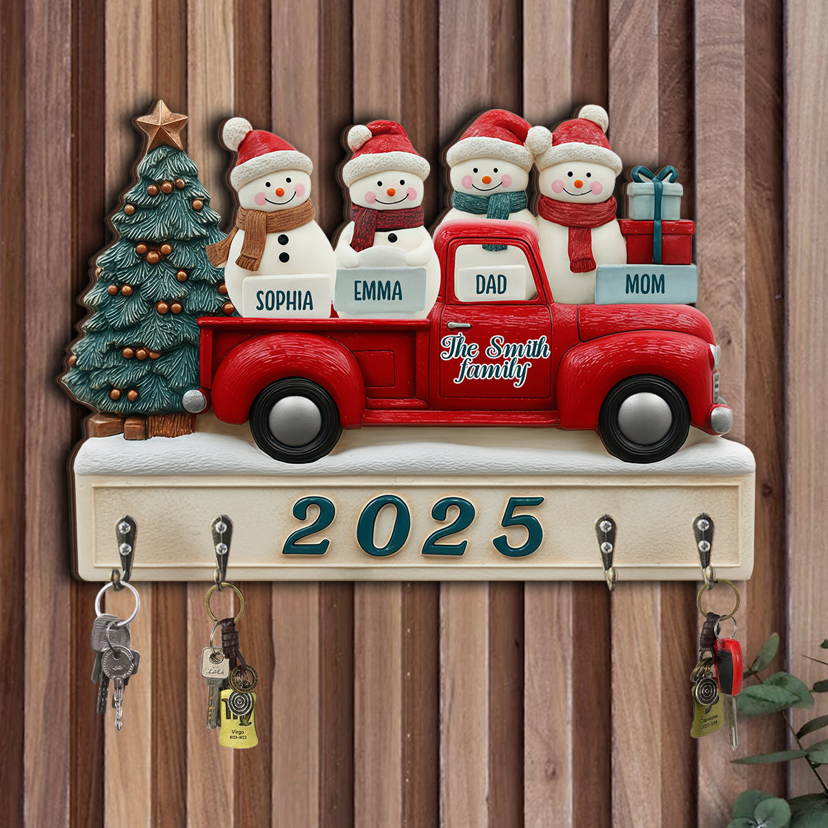 Welcome Home - Personalized Family Custom Shaped Hanging Rack