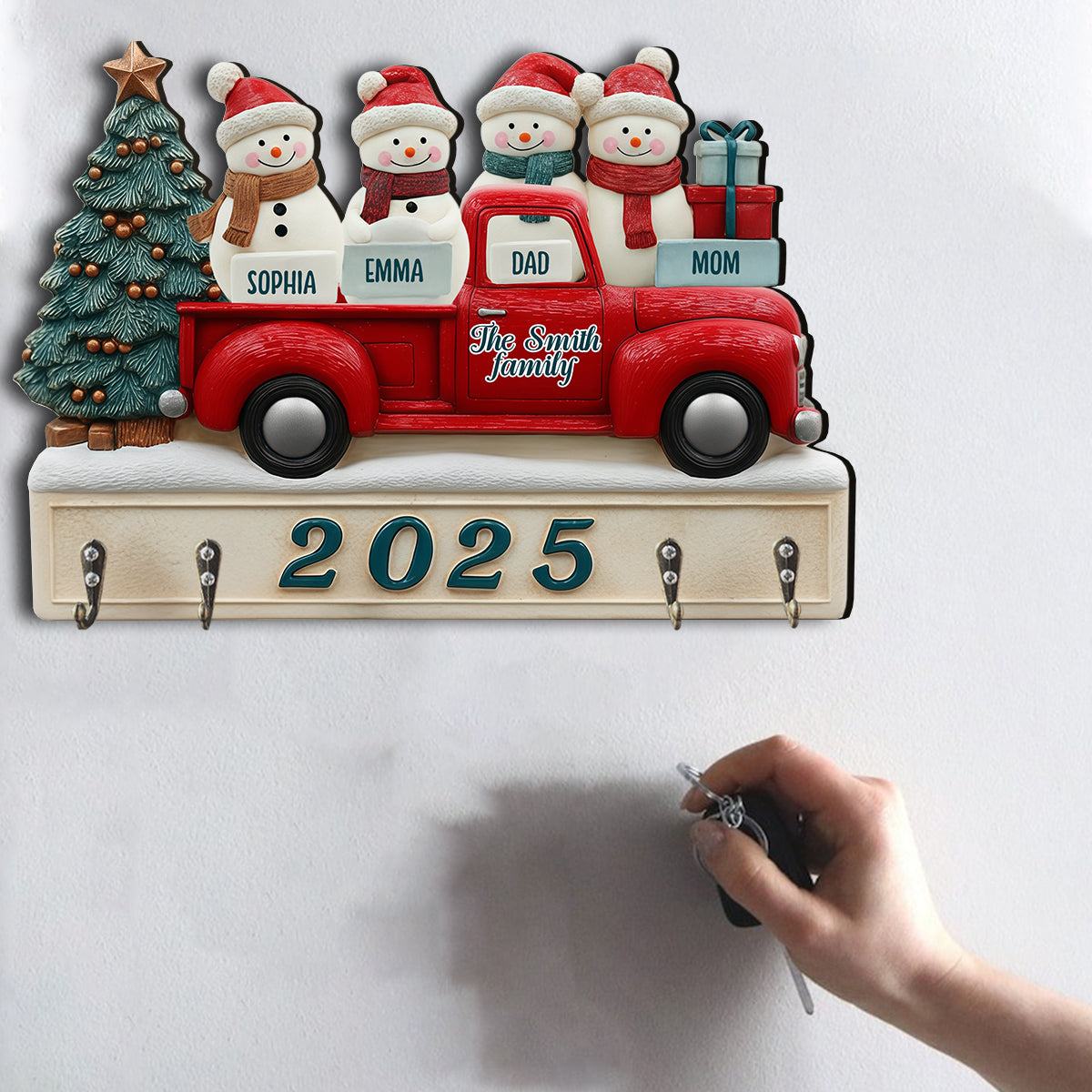 Welcome Home - Personalized Family Custom Shaped Hanging Rack