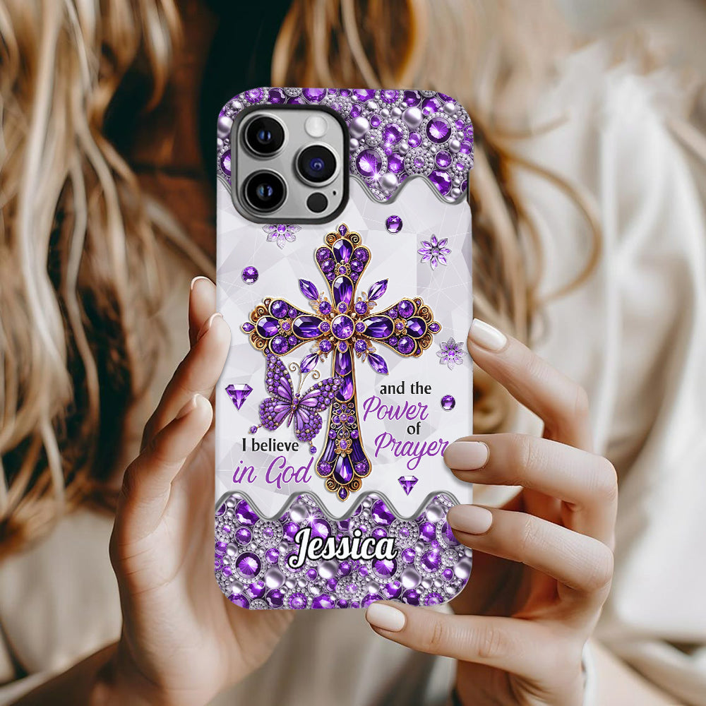 I Believe In God - Personalized Christian Full Print Phone Case