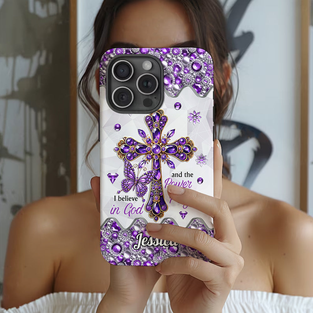 I Believe In God - Personalized Christian Full Print Phone Case