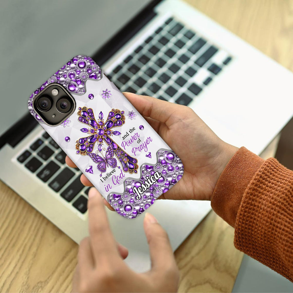 I Believe In God - Personalized Christian Full Print Phone Case