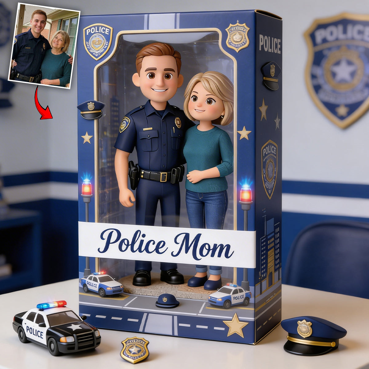 Police Mom - Personalized Police Officer Custom Shaped Acrylic Plaque