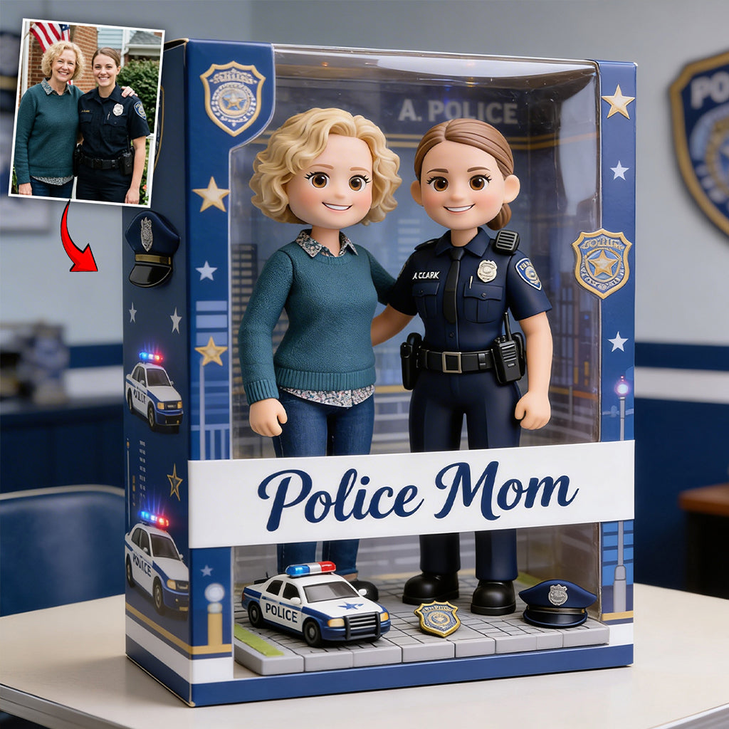 Police Mom - Personalized Police Officer Custom Shaped Acrylic Plaque