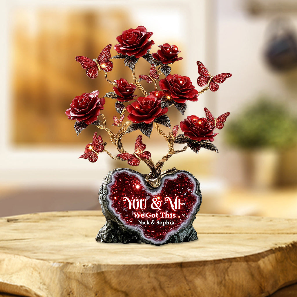 We Got This, Red Rose For Valentine Gift - Personalized Couple Custom Shaped Acrylic Plaque