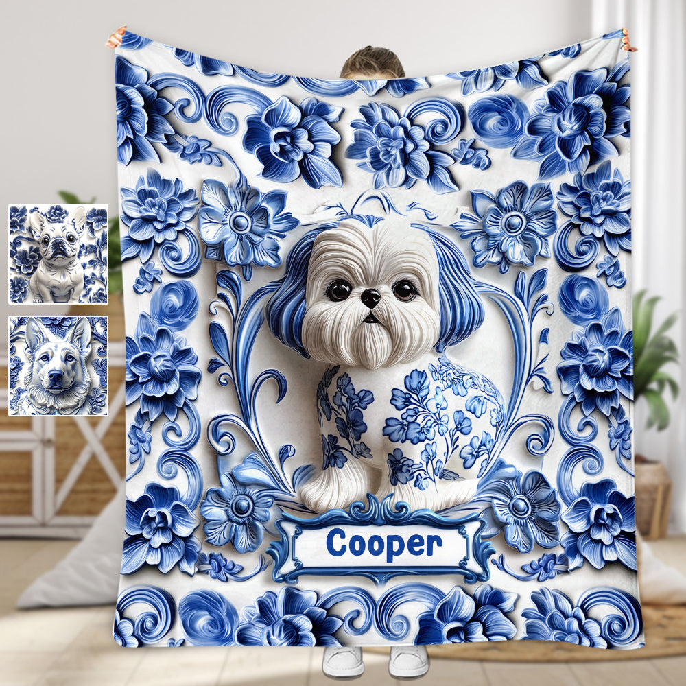 Cute Dog - Personalized Dog Blanket