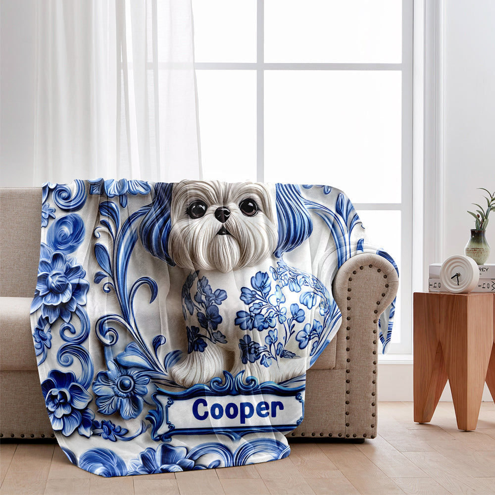 Cute Dog - Personalized Dog Blanket