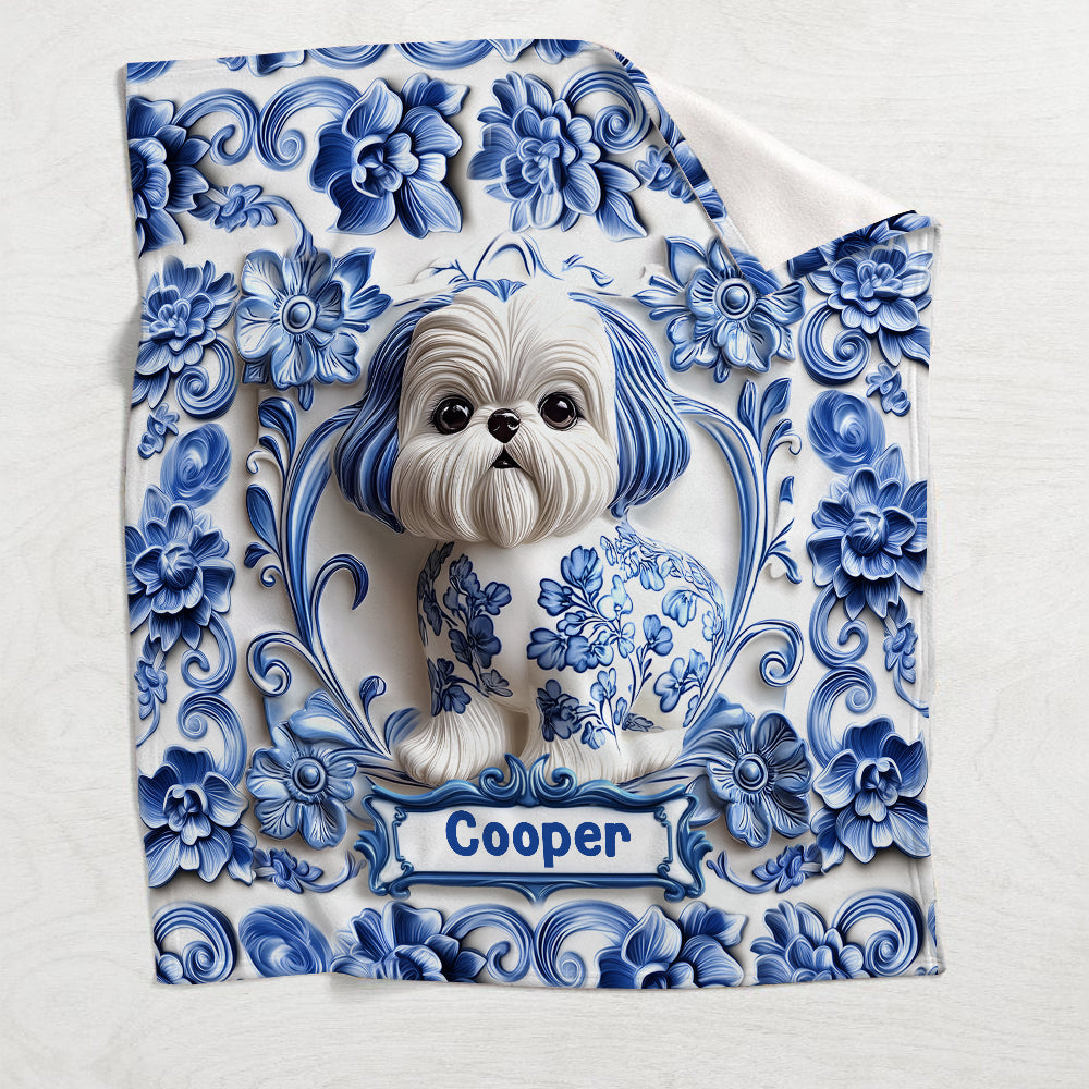 Cute Dog - Personalized Dog Blanket