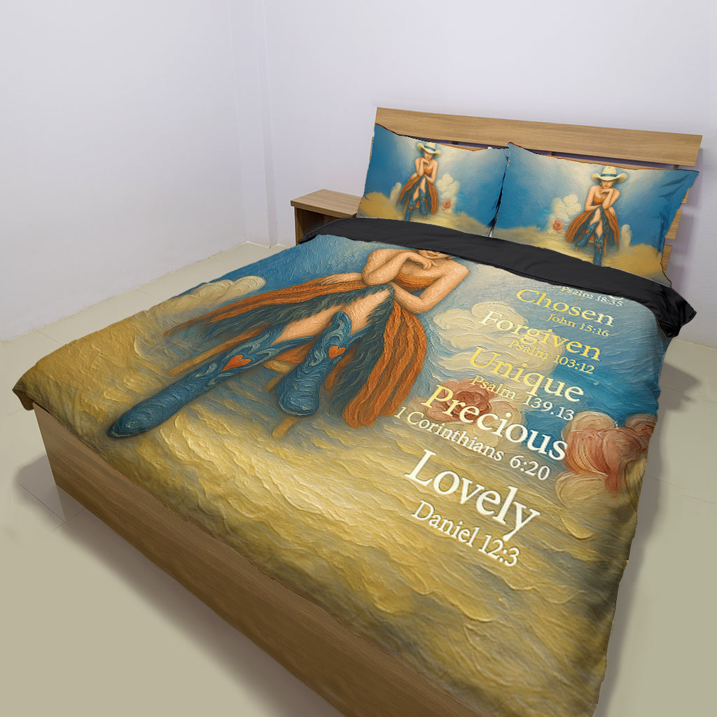Beautiful Cowgirl - Personalized Cowgirl Bedding Set