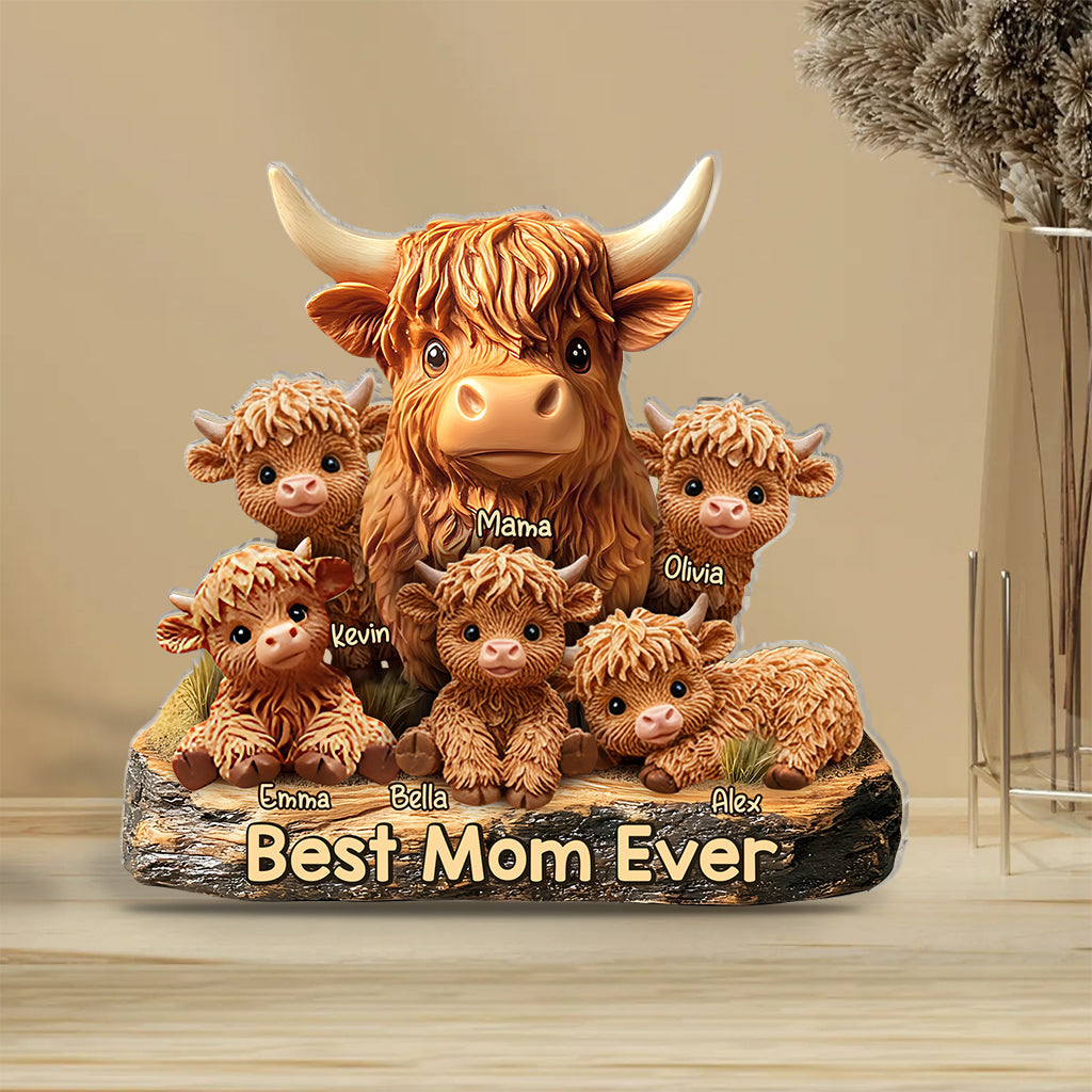 We Love You, Mom - Personalized Mother Custom Shaped Acrylic Plaque