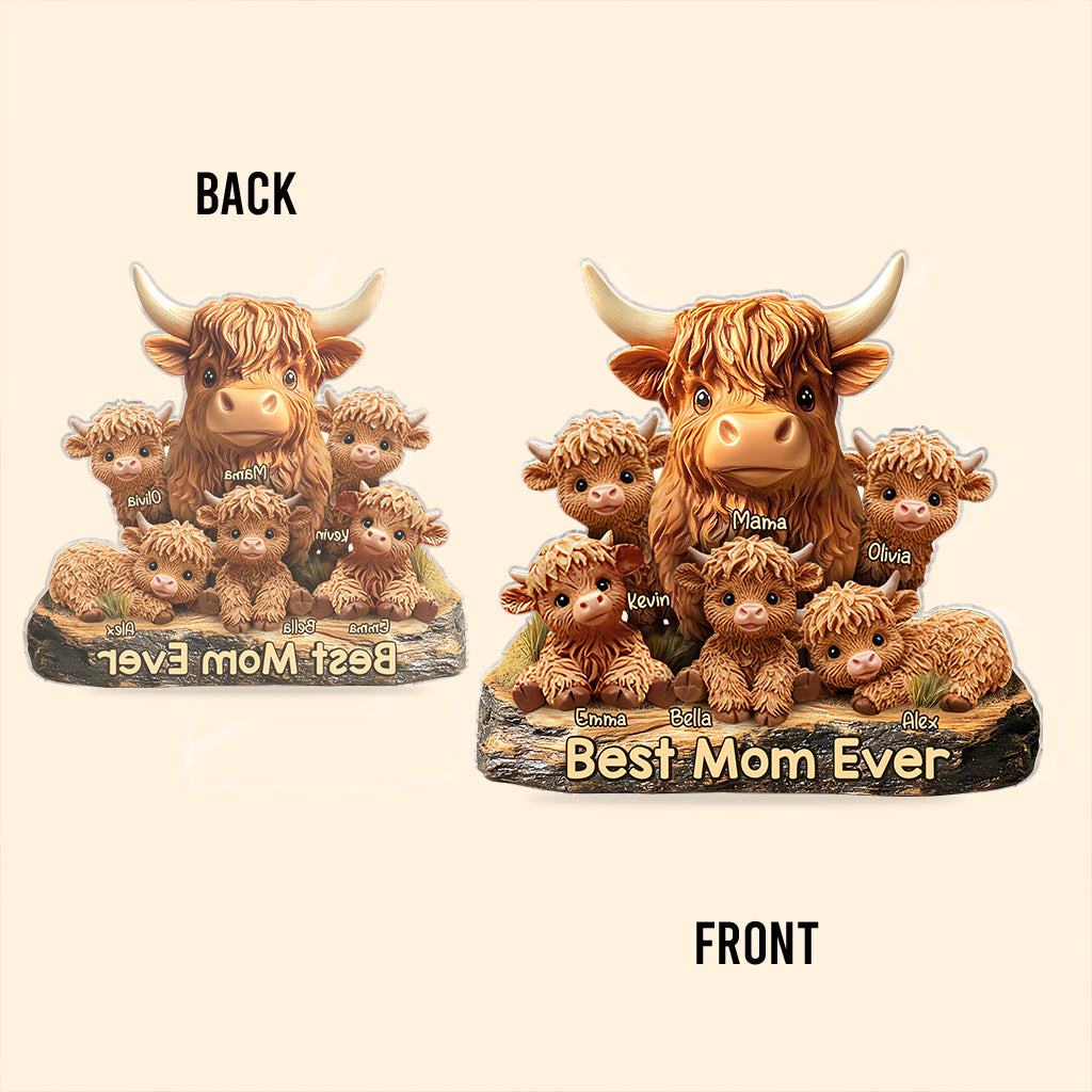 We Love You, Mom - Personalized Mother Custom Shaped Acrylic Plaque