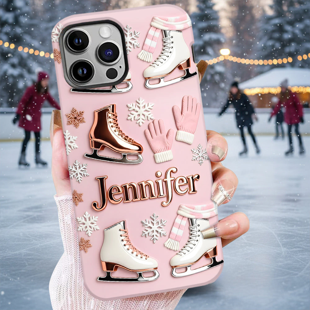 Ice Skating Makes Me Happy - Personalized Ice Skating Full Print Phone Case