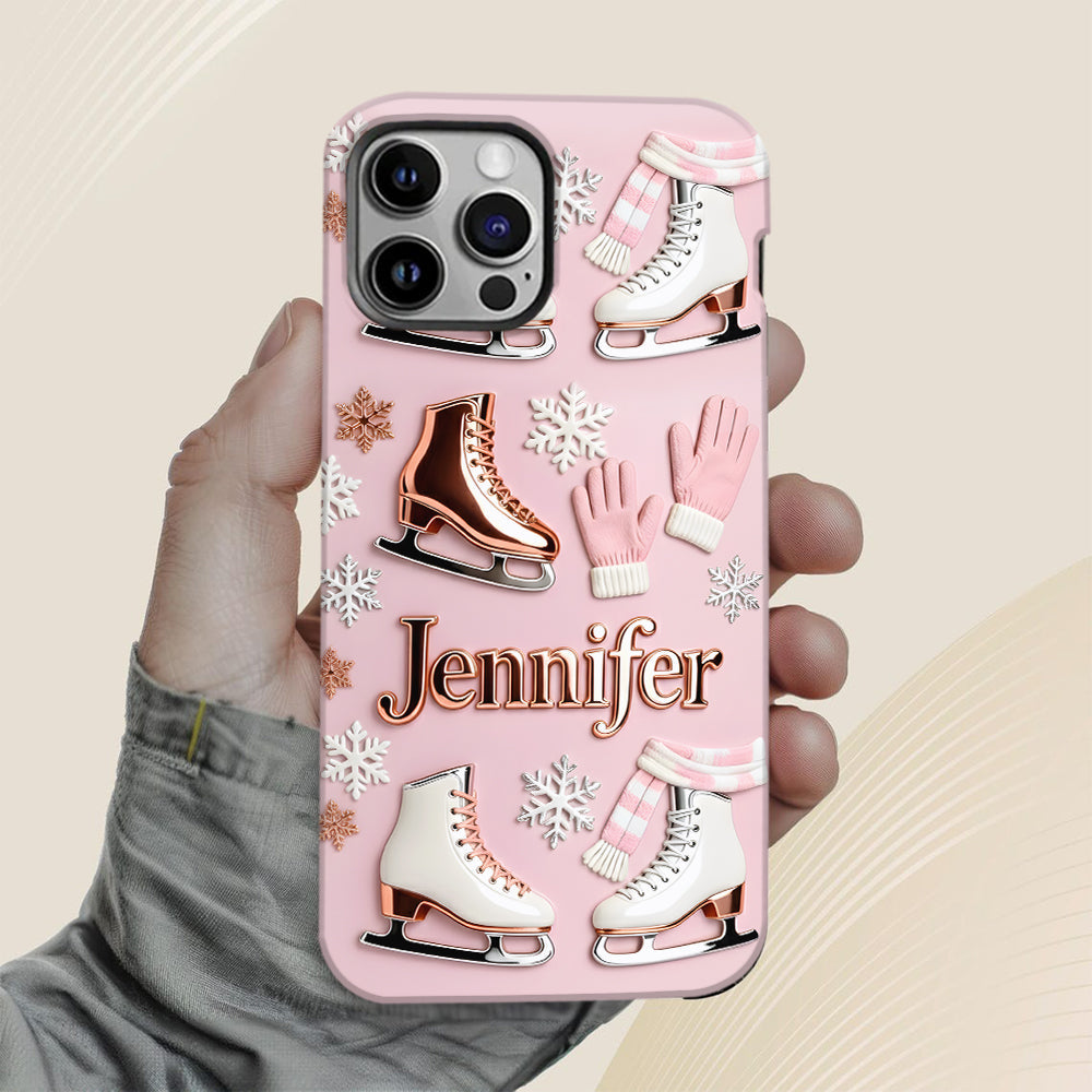 Ice Skating Makes Me Happy - Personalized Ice Skating Full Print Phone Case