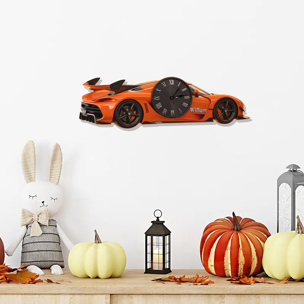 Any Photo - Personalized Car Lover LED Light Wall Clock