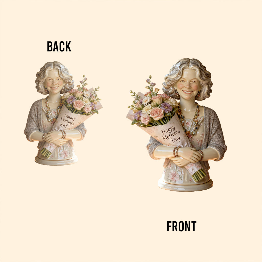 Forever Flowers For Her - Personalized Mother Custom Shaped Acrylic Plaque