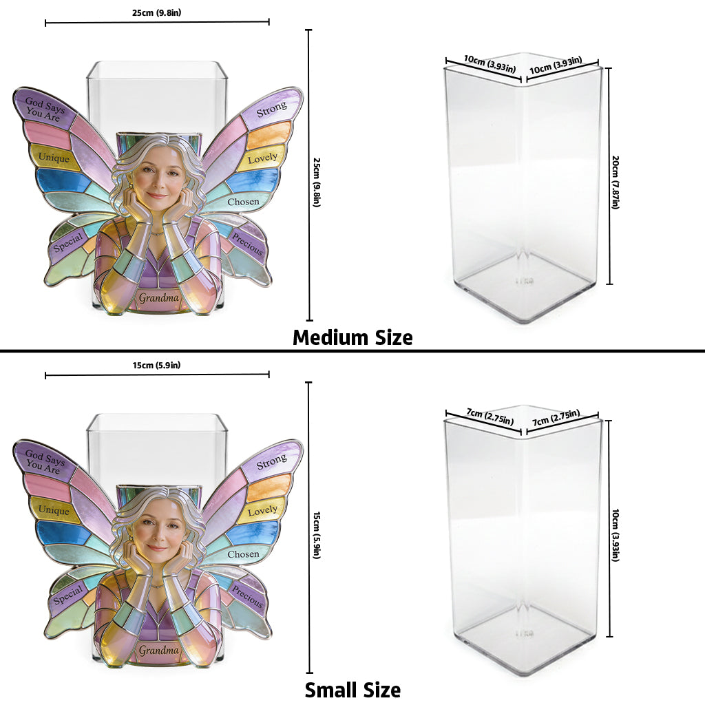 Custom Any Photo - God Says You Are - Personalized Christian Acrylic Pot