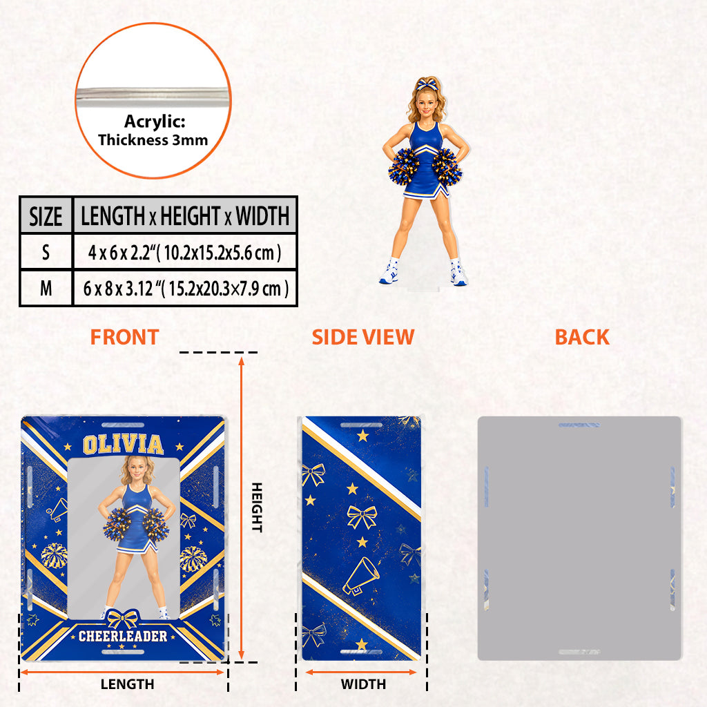 Love Being A Cheerleader - Personalized Cheerleading Acrylic Display Box