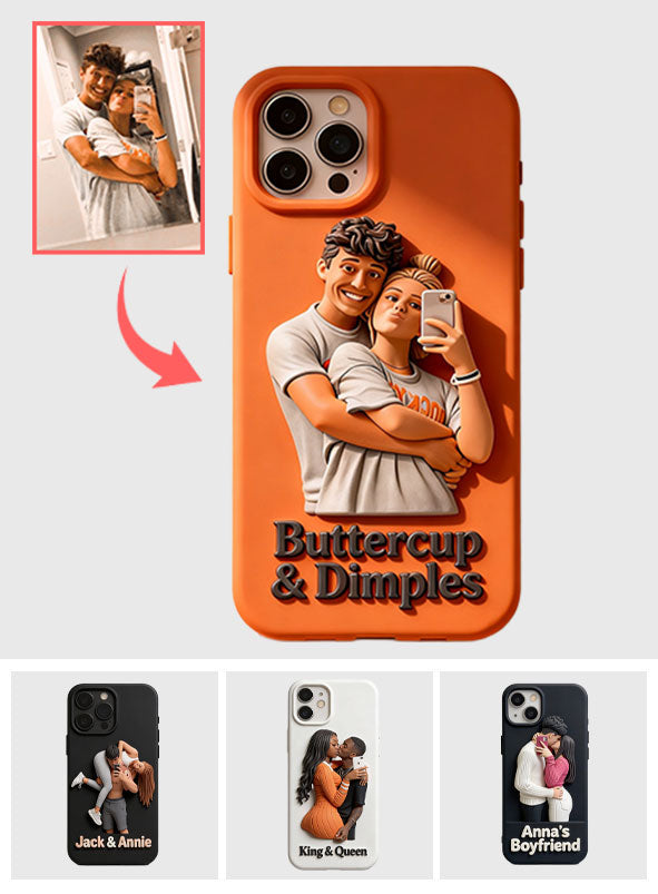 Custom From Any Photo - Perfect Valentine's Day Gift - Personalized Couple Full Print Phone Case