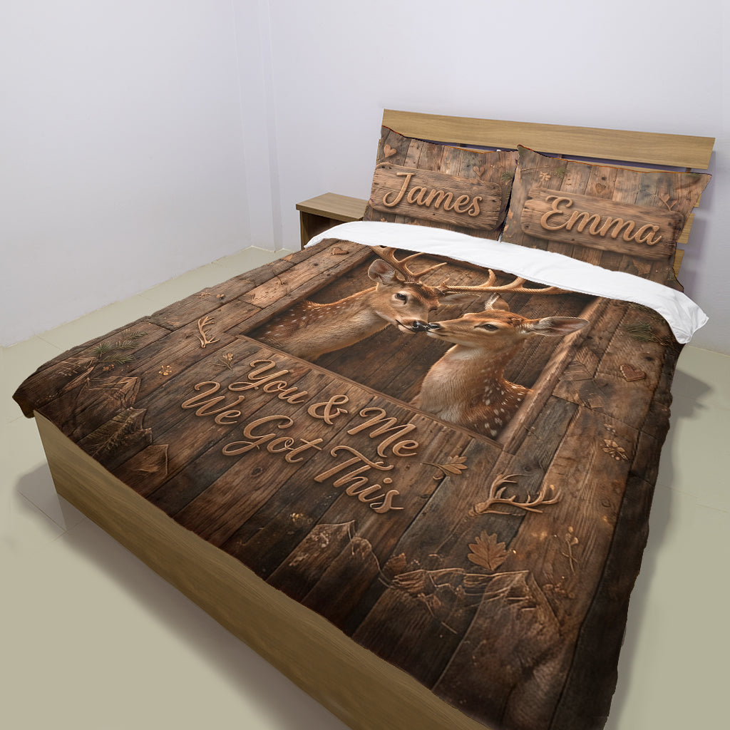 You & Me We Got This - Personalized Couple Bedding Set