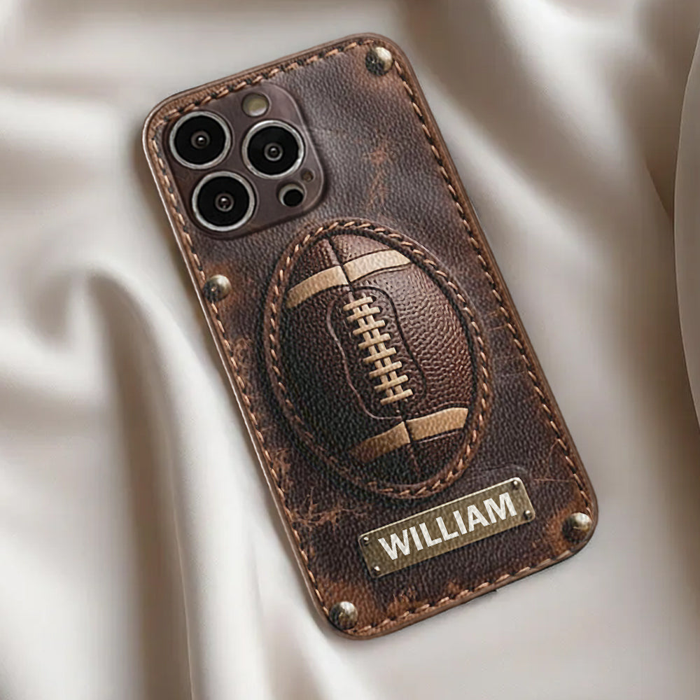 Gameday - Personalized Football Leather Phone Case