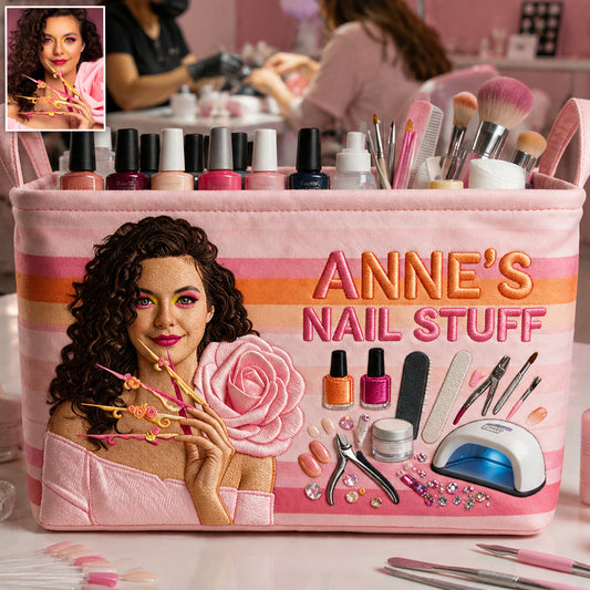 My Nail Stuff - Personalized Nail Salon Rectangle Storage Basket