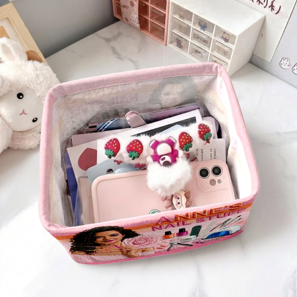 My Nail Stuff - Personalized Nail Salon Rectangle Storage Basket