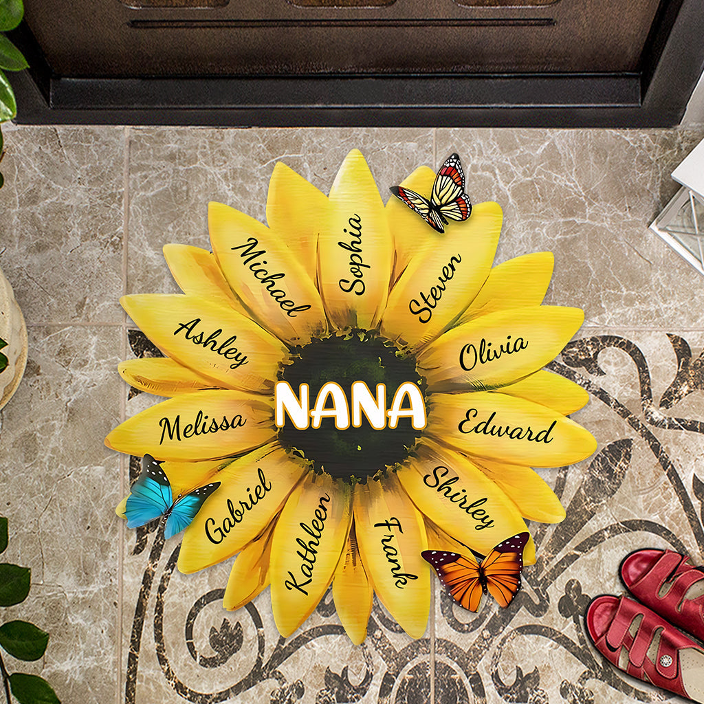 Nana Grandma - Personalized Grandma Shaped Doormat