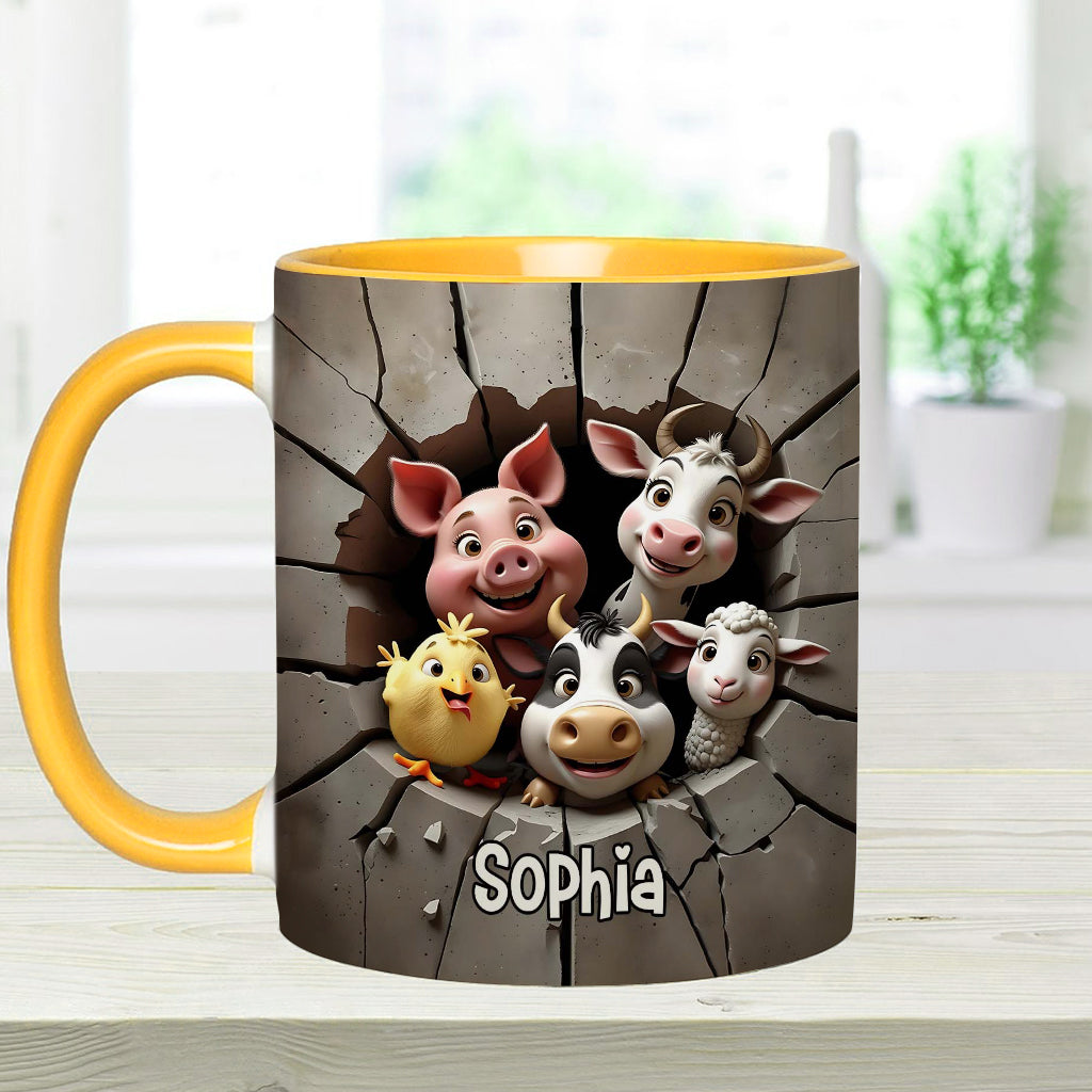 Vegan For The Animals - Personalized Veganism Accent Mug
