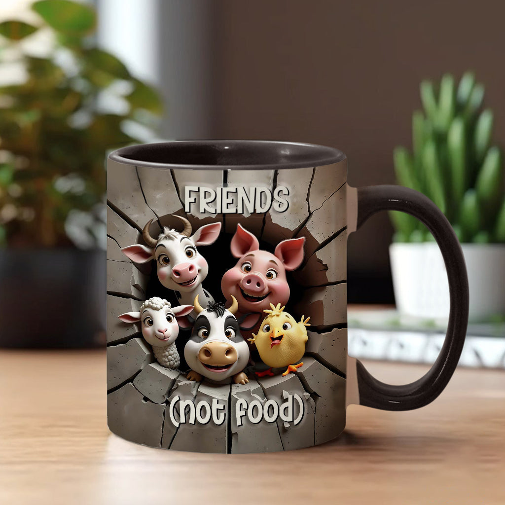 Vegan For The Animals - Personalized Veganism Accent Mug