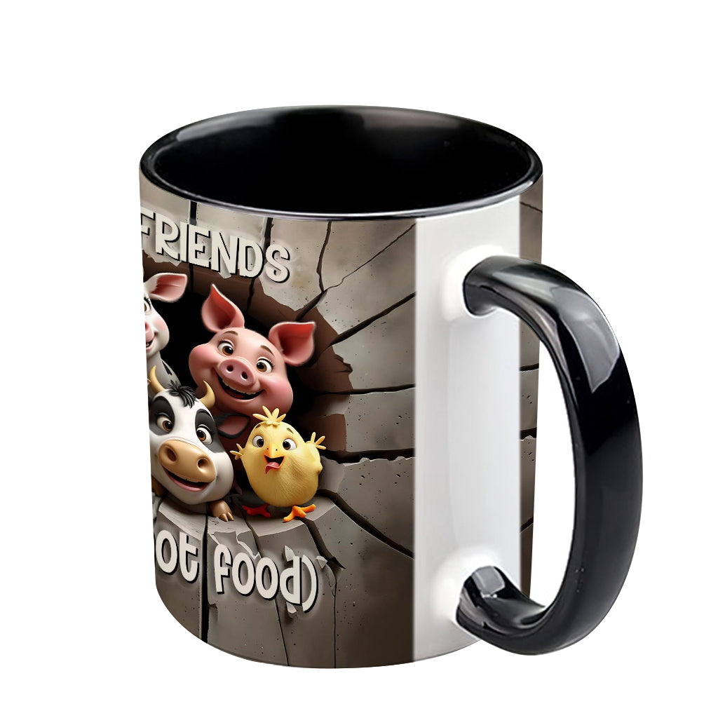 Vegan For The Animals - Personalized Veganism Accent Mug