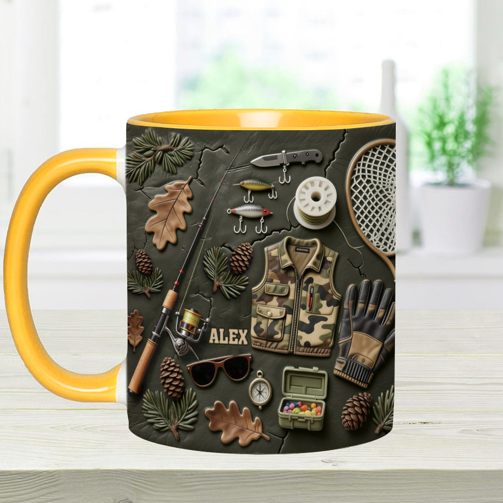 Love Fishing - Personalized Fishing Accent Mug