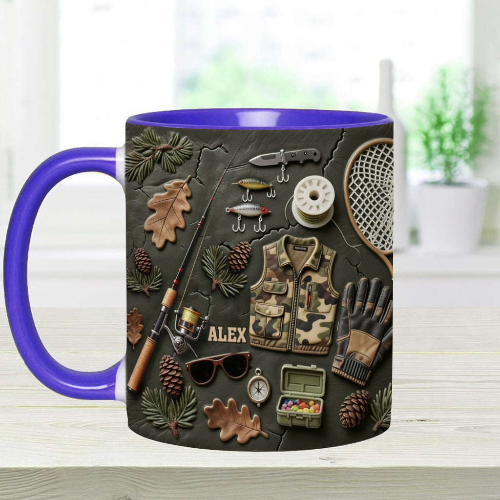 Love Fishing - Personalized Fishing Accent Mug