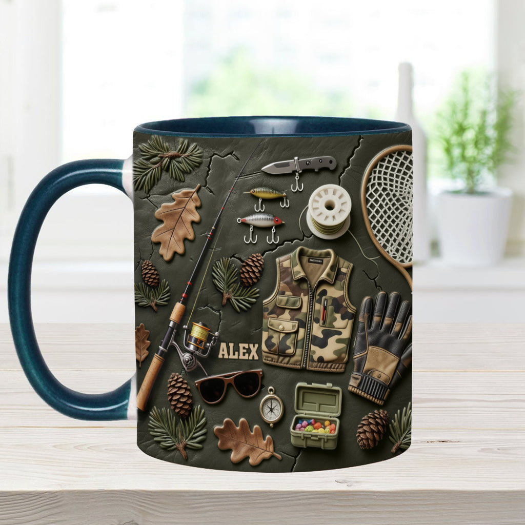 Love Fishing - Personalized Fishing Accent Mug