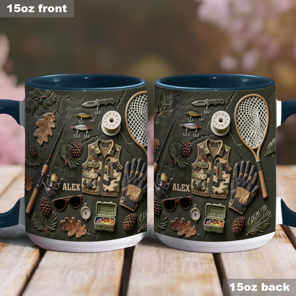 Love Fishing - Personalized Fishing Accent Mug