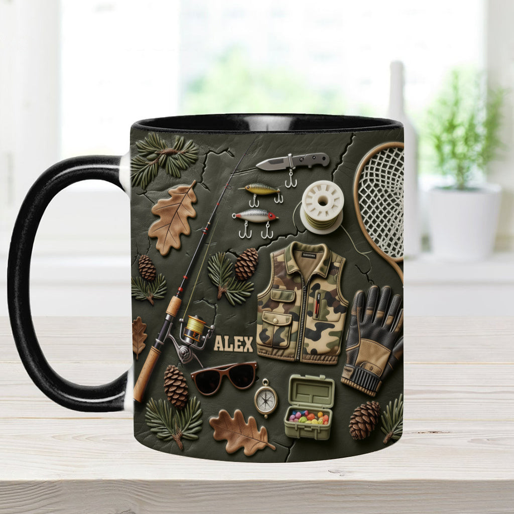 Love Fishing - Personalized Fishing Accent Mug