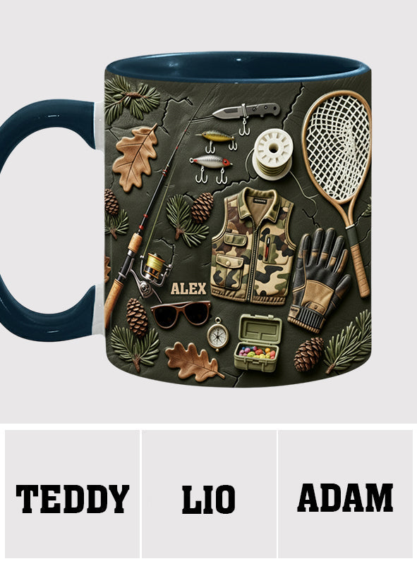 Love Fishing - Personalized Fishing Accent Mug