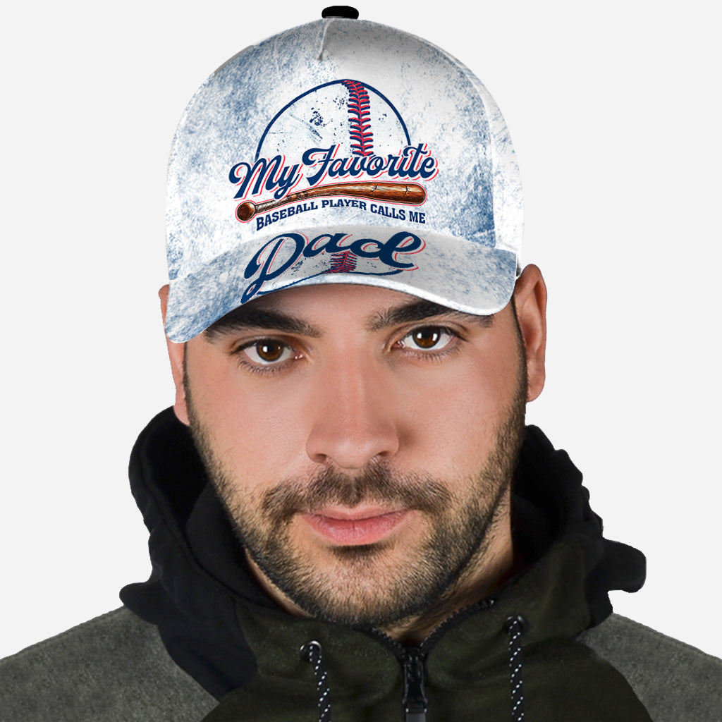 Proud Dad Favorite Player Baseball - Personalized Baseball Classic Cap